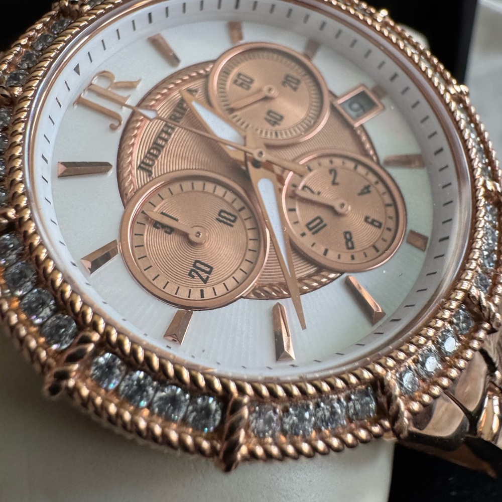 Judith Ripka Rose Gold and White Chronograph Watch - Picture 5 of 5